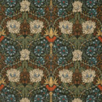 Ткань Morris & Co — Honeysuckle & Tulip Velvet — Forest/Chestnut — 236939