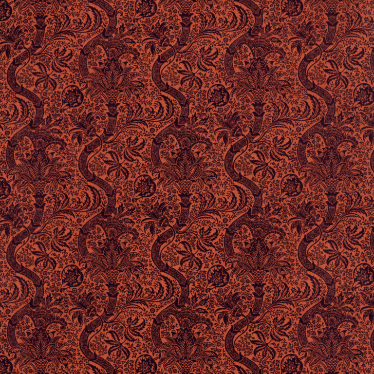 Ткань Morris & Co — Indian Flock Velvet — Russet/Mulberry — 236943