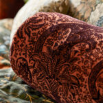 Ткань Morris & Co — Indian Flock Velvet — Russet/Mulberry — 236943