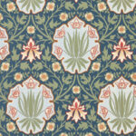 Обои Morris & Co — Iris & Rose — Indigo/Thyme — 217568