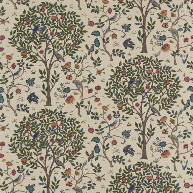 Ткань Morris & Co — Kelmscott Tree — Woad/Wine — 220327