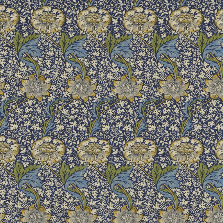 Ткань Morris & Co — Kennet — Indigo/Gold — 220322