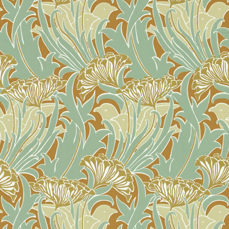 Обои Morris & Co — Laceflower — Tobacco/Pistachio — 217354