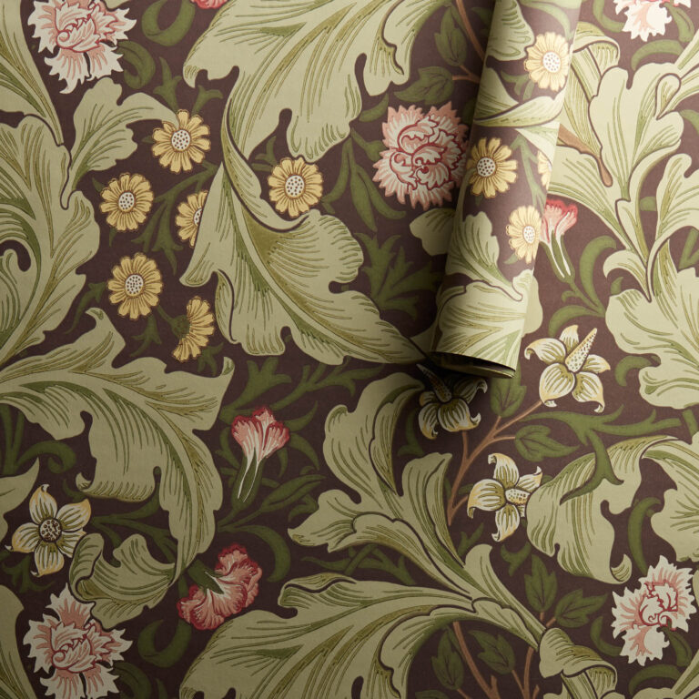 Обои Morris & Co — Leicester — Chocolate/Olive — 212542