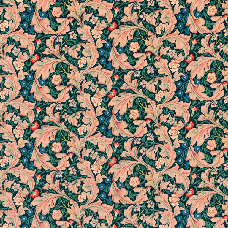 Ткань Morris & Co — Leicester Velvet — Cosmo Pink/Indigo — 227211