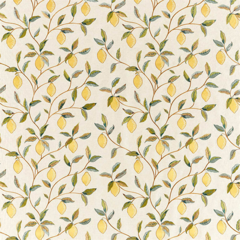 Ткань Morris & Co — Lemon Tree Embroidery — Bayleaf/Lemon — 236823