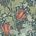 Обои Morris & Co — Lent Lily — Indigo/Madder — 217595