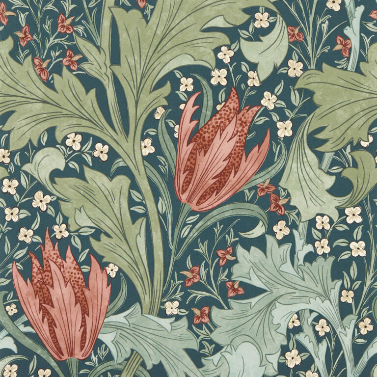 Обои Morris & Co — Lent Lily — Indigo/Madder — 217595