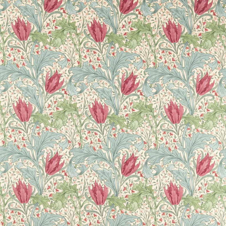 Ткань Morris & Co — Lent Lily — Plum/Bayleaf — 227379