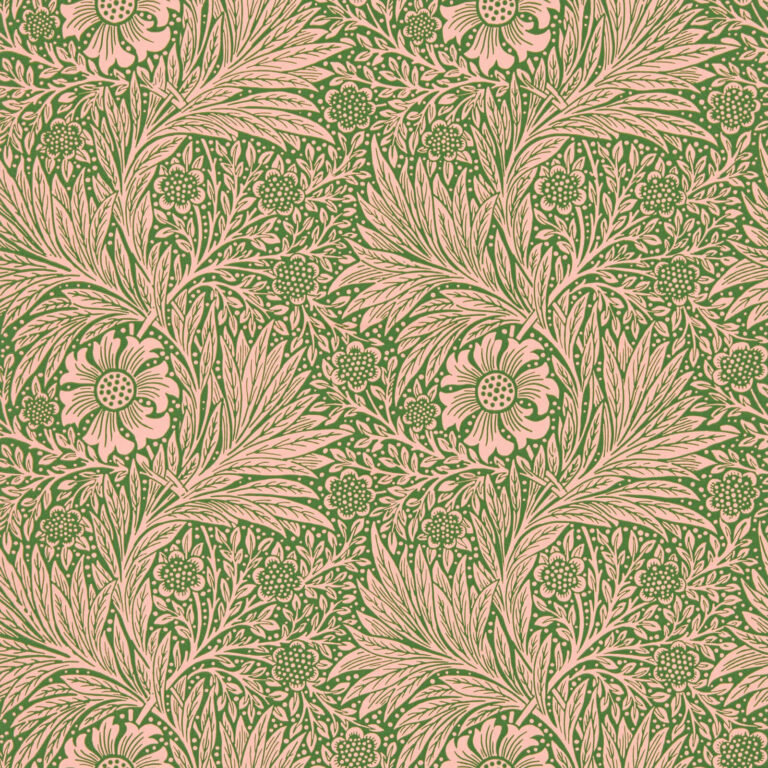 Обои Morris & Co — Marigold — Pink/Olive — 216953