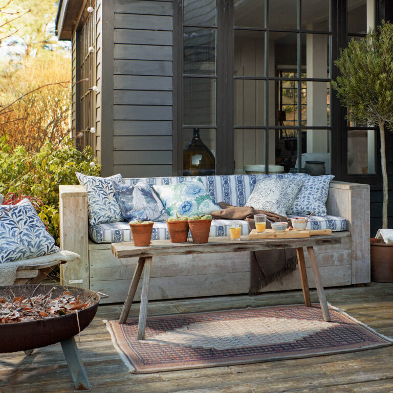 Ткань Morris & Co — Marigold Outdoor — Mineral Blue — 227102