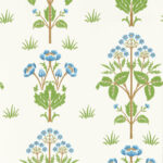 Обои Morris & Co — Meadow Sweet — Cobalt/Grass green — 217368