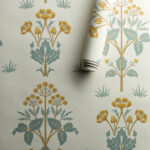 Обои Morris & Co — Meadow Sweet — Gold/Slate — 210349