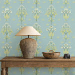 Обои Morris & Co — Meadow Sweet — Mineral Blue — 217367