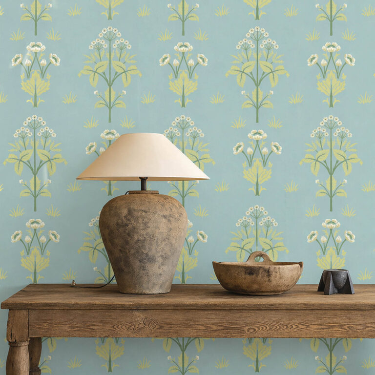 Обои Morris & Co — Meadow Sweet — Mineral Blue — 217367