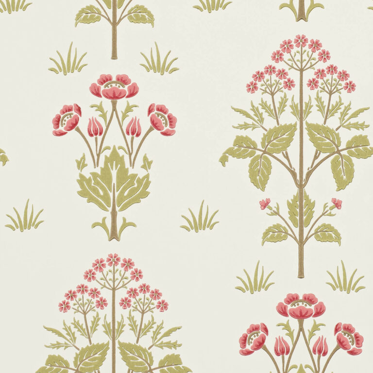 Обои Morris & Co — Meadow Sweet — Rose/Olive — 210347