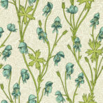 Обои Morris & Co — Monkshood — Aqua/Peashoot — 217344