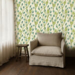 Обои Morris & Co — Monkshood — Aqua/Peashoot — 217344