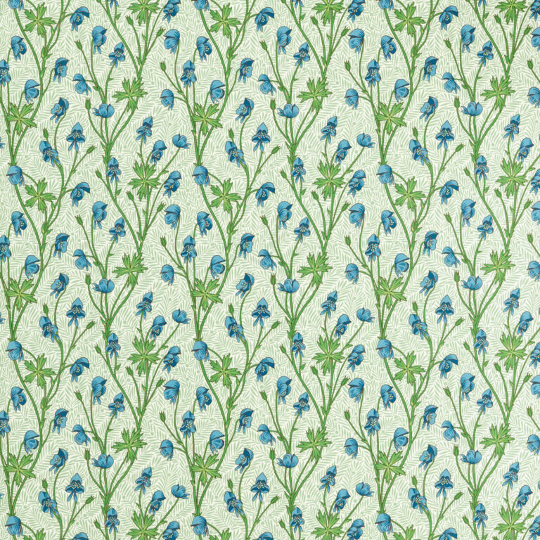 Ткань Morris & Co — Monkshood — Cobalt/Goblin Green — 227219