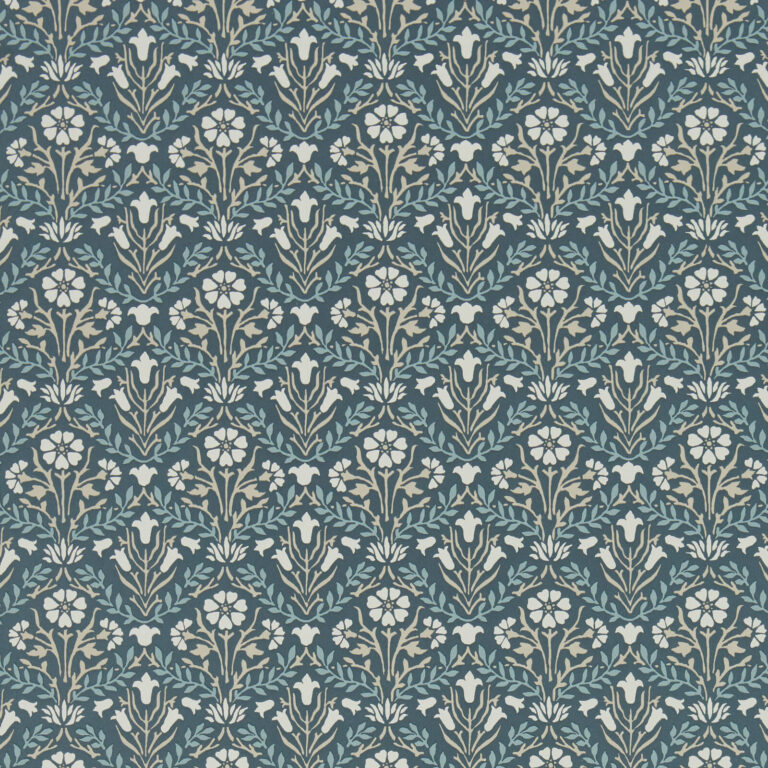 Обои Morris & Co — Morris Bellflowers — Indigo/Linen — 216436