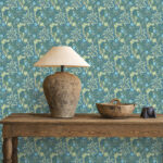 Обои Morris & Co — Seaweed — Cobalt/Thyme — 214713