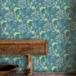 Обои Morris & Co — Seaweed — Cobalt/Thyme — 214713