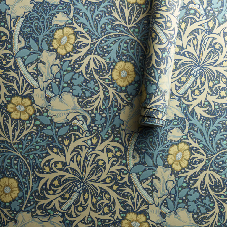 Обои Morris & Co — Seaweed — Ink/Woad — 214714
