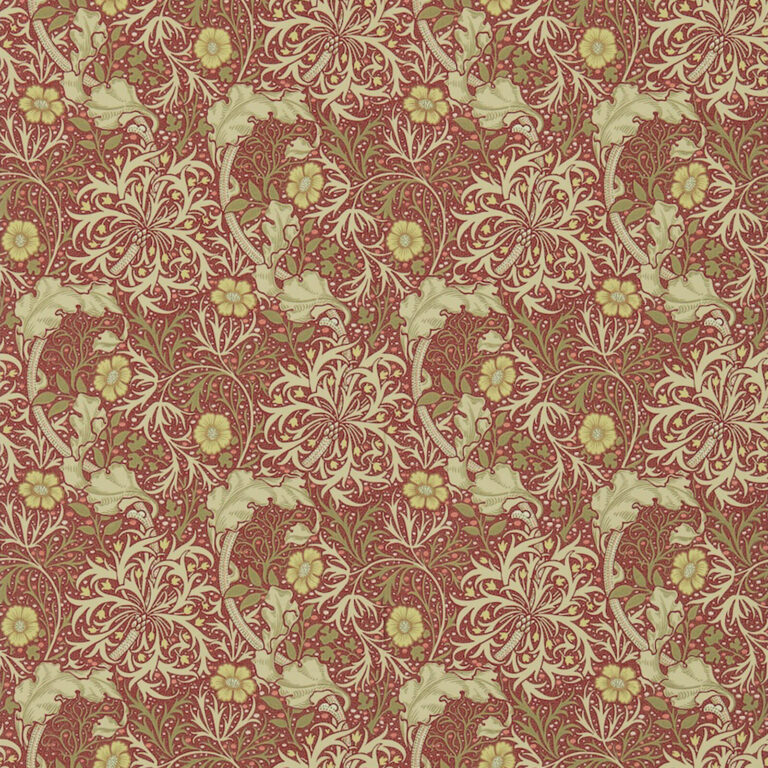 Обои Morris & Co — Seaweed — Red/Gold — 214712