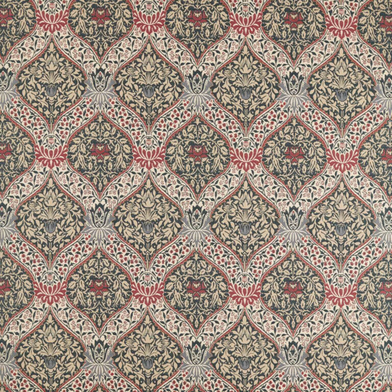 Ткань Morris & Co — Norbury Weave — Slate/Plum — 237654