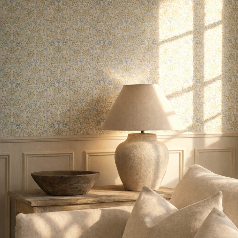 Обои Morris & Co — Oak & Blossom — Thyme/Woad — 217590