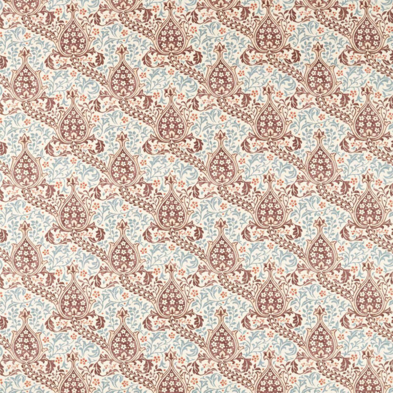 Ткань Morris & Co — Persian Tulip — Umber/Mineral Blue — 227382