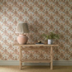 Обои Morris & Co — Persian Tulip — Umber/Mineral Blue — 217598