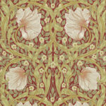 Обои Morris & Co — Pimpernel — Brick/Olive — 210386