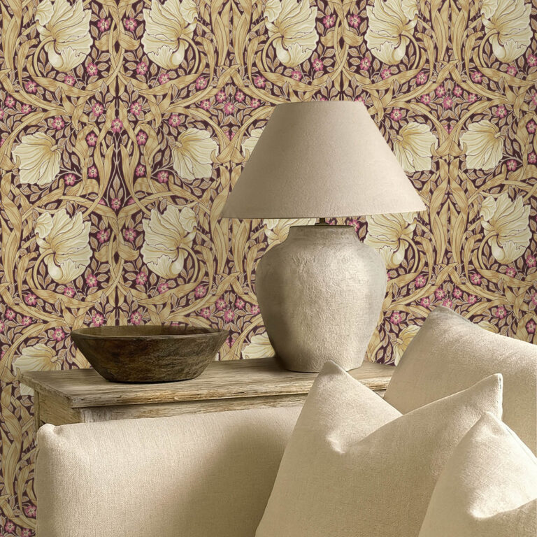 Обои Morris & Co — Pimpernel — Fig/Sisal — 210390