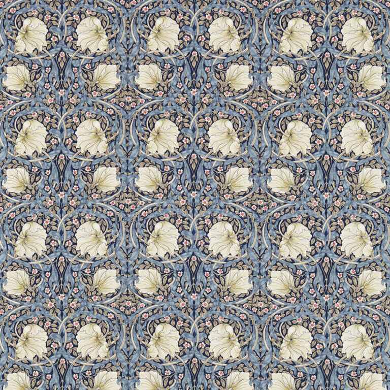Ткань Morris & Co — Pimpernel — Indigo/Hemp — 224494
