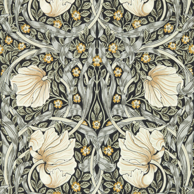 Обои Morris & Co — Pimpernel — Ink/Sage — 217362