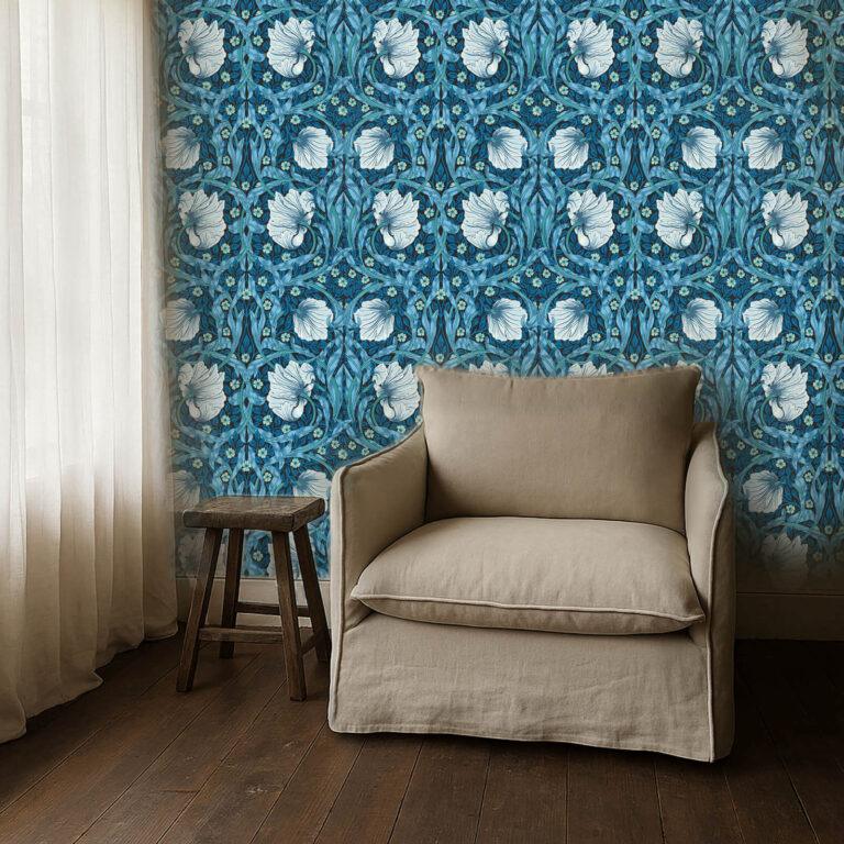 Обои Morris & Co — Pimpernel — Midnight/Opal — 217331