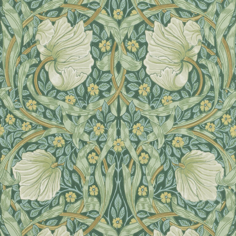 Обои Morris & Co — Pimpernel — Privet/Slate — 210389