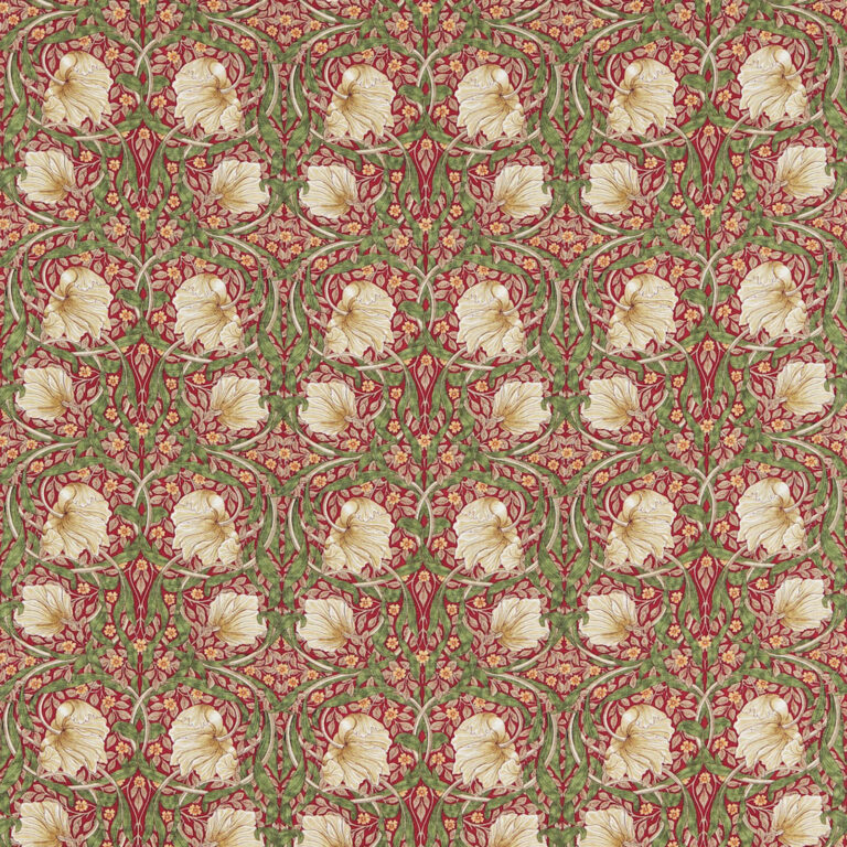 Ткань Morris & Co — Pimpernel — Red/Thyme — 224493