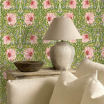 Обои Morris & Co — Pimpernel — Sap Green/Strawberry — 217333