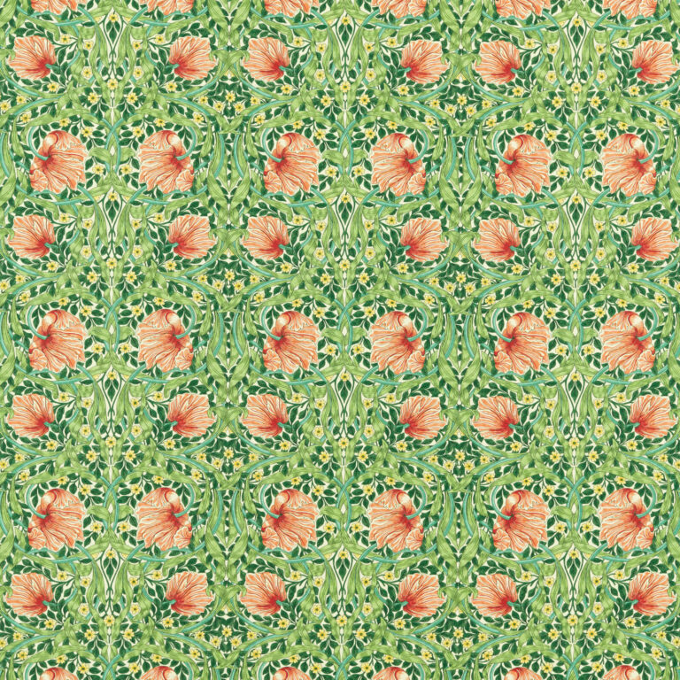 Ткань Morris & Co — Pimpernel — Shamrock/Watermelon — 227213