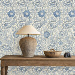 Обои Morris & Co — Pink & Rose — Indigo — 212567