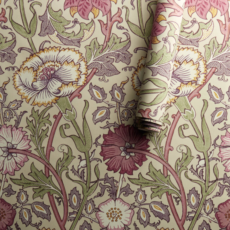 Обои Morris & Co — Pink & Rose — Manilla/White — 212566