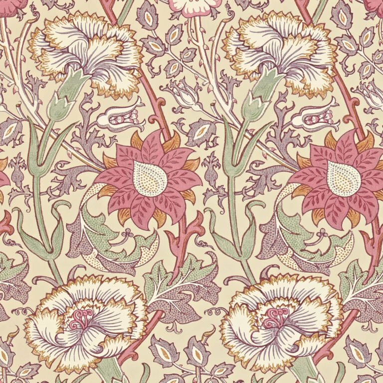 Обои Morris & Co — Pink & Rose — Manilla/White — 212566