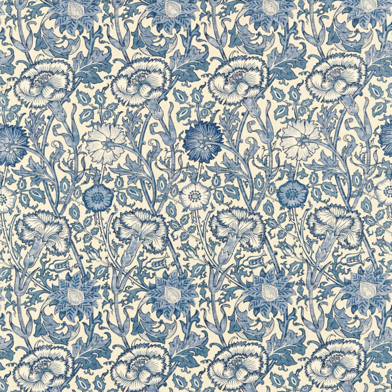 Ткань Morris & Co — Pink & Rose — Vellum/Indigo — 222531