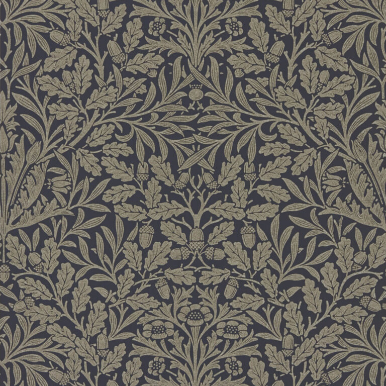 Обои Morris & Co — Pure Acorn — Charcoal/Gilver — 216033