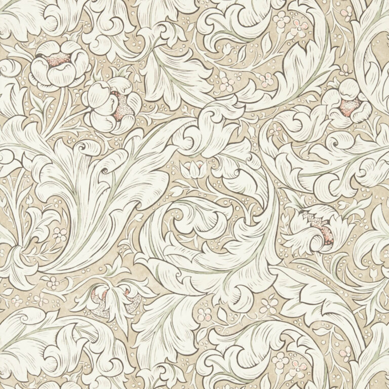 Обои Morris & Co — Pure Bachelors Button — Linen/Coral — 216051