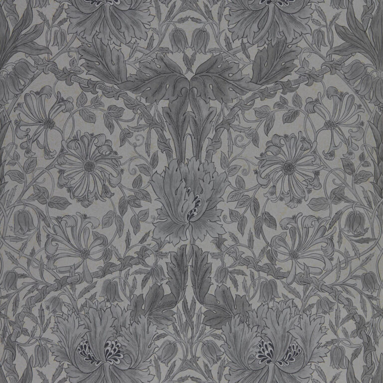 Обои Morris & Co — Pure Honeysuckle & Tulip — Black Ink — 216523