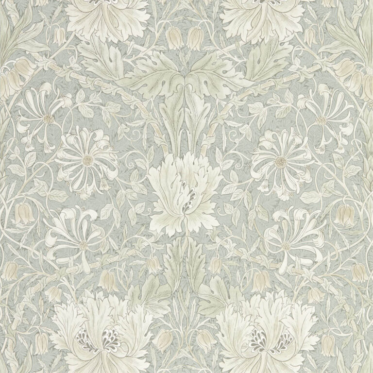 Обои Morris & Co — Pure Honeysuckle & Tulip — Grey Blue — 216525