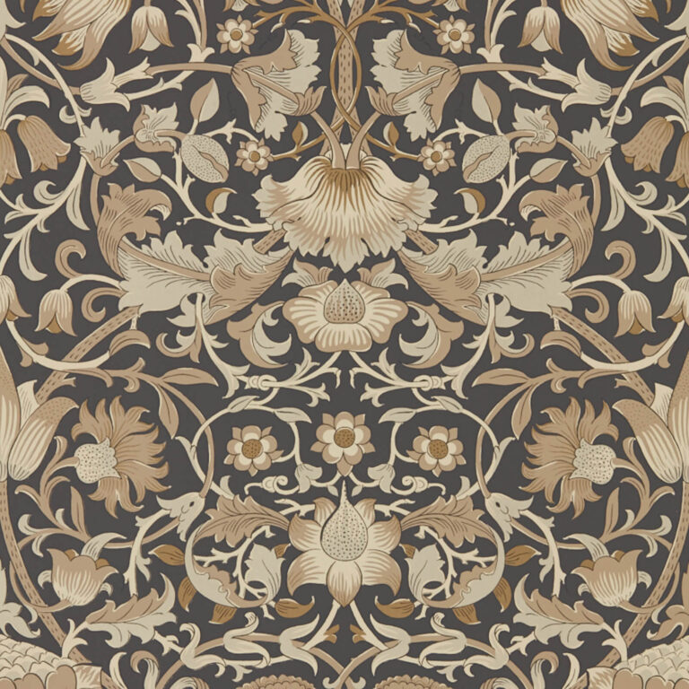 Обои Morris & Co — Pure Lodden — Charcoal/Gold — 216027